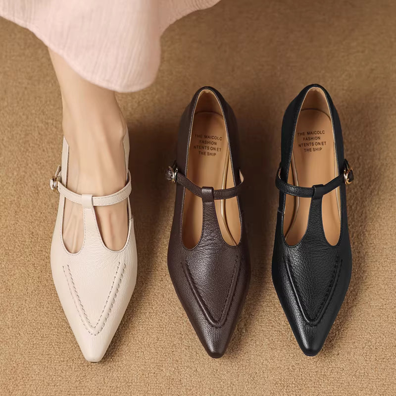Tirea Genuine Leather Heels