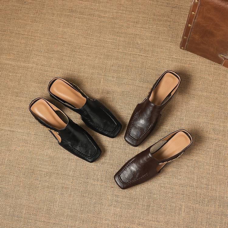 Vyla Genuine Leather Mules