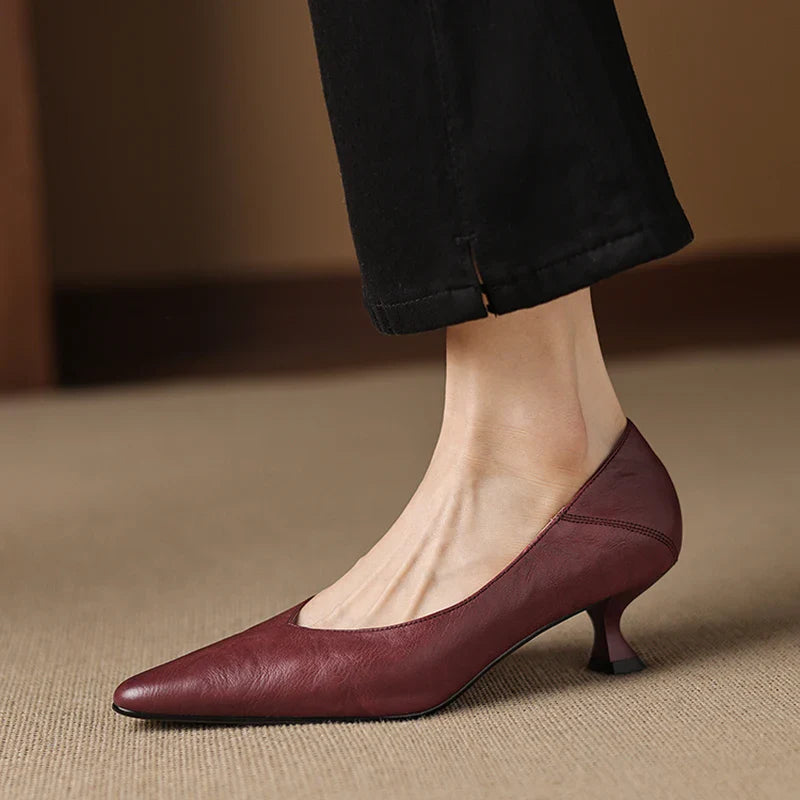 Grace Genuine Leather Heels