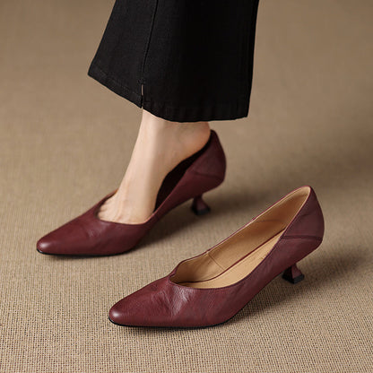 Grace Genuine Leather Heels