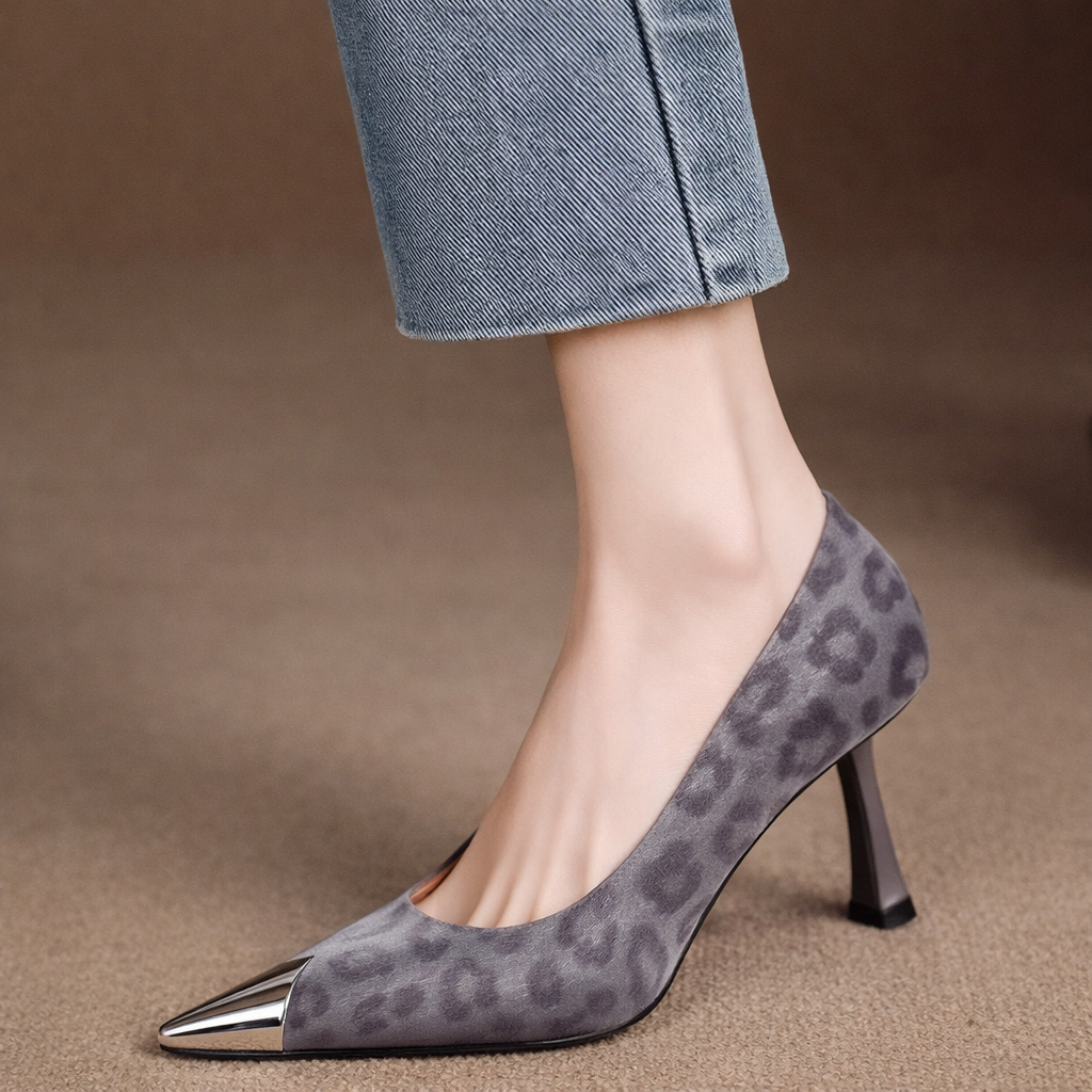 Riven Genuine Leather Heels