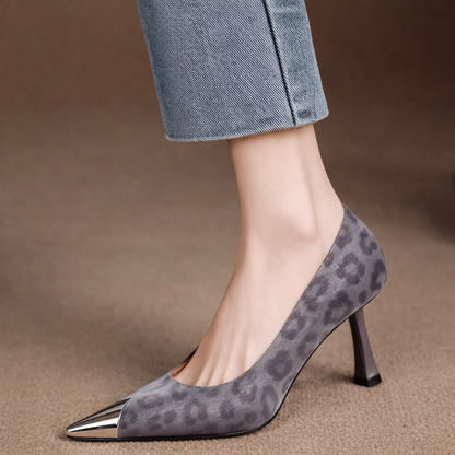 Riven Genuine Leather Heels