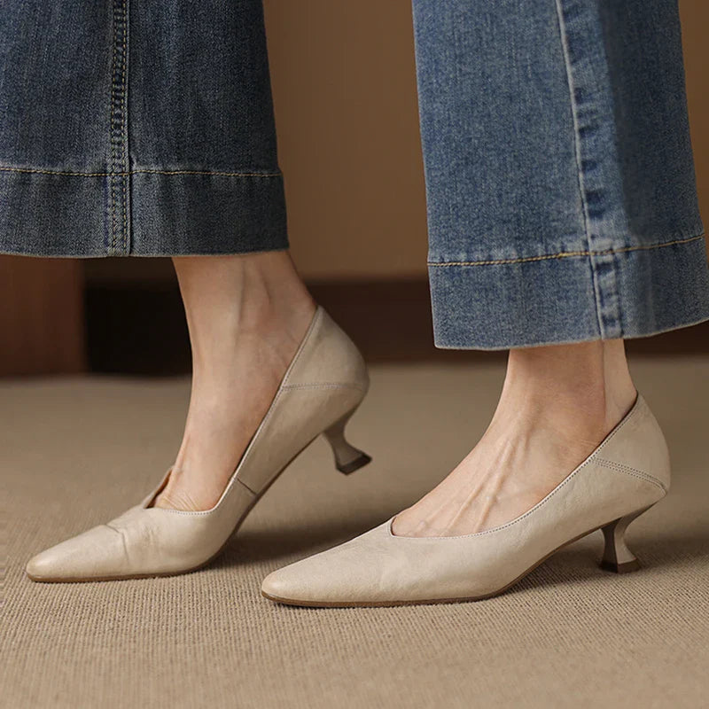 Grace Genuine Leather Heels