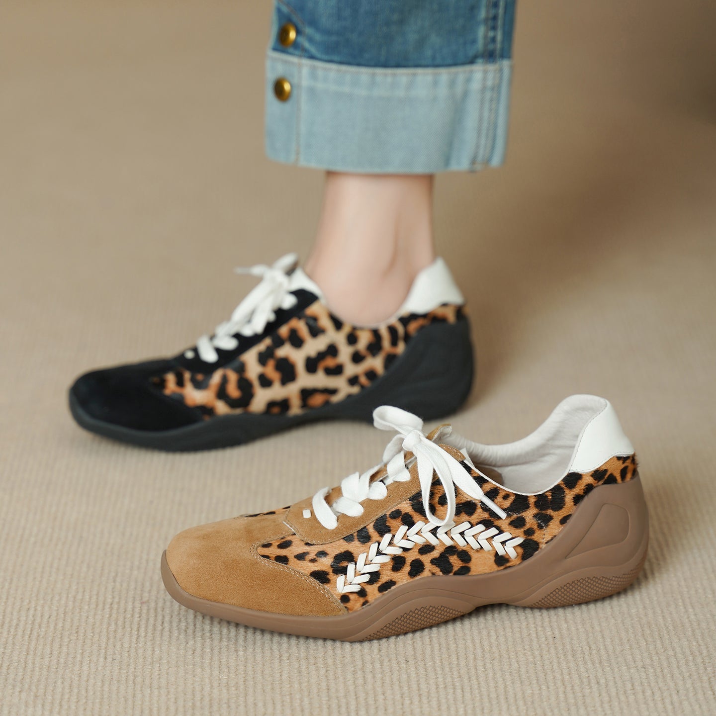 Lea Genuine Suede Sneakers