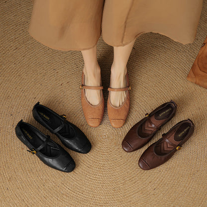 Wani Leather Flats