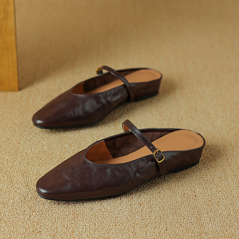 Elzor Genuine Leather Mules