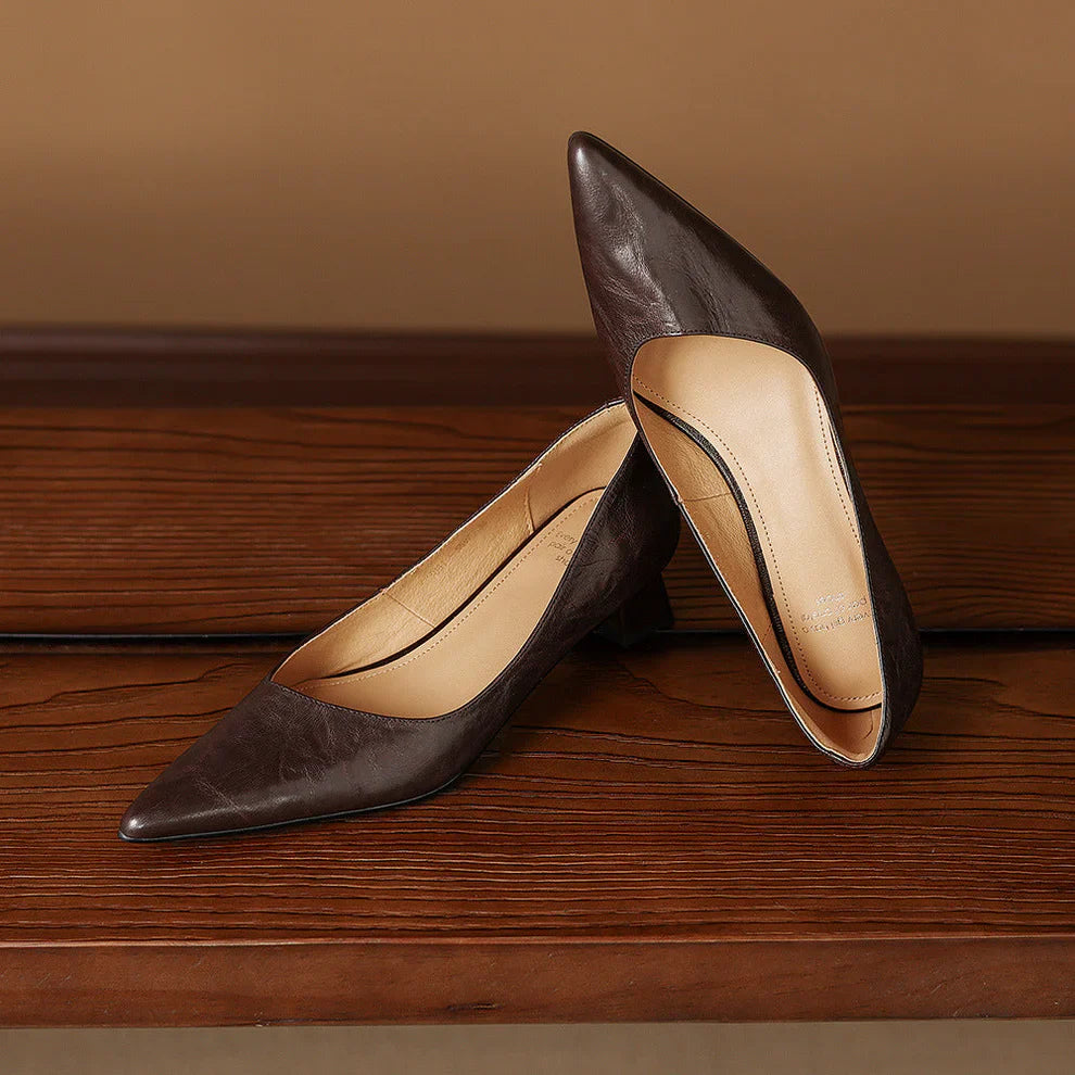 Aelya Genuine Leather Heels