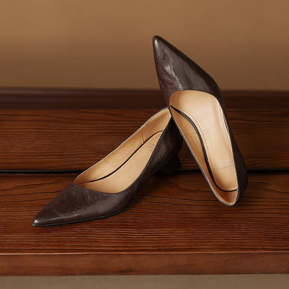 Aelya Genuine Leather Heels