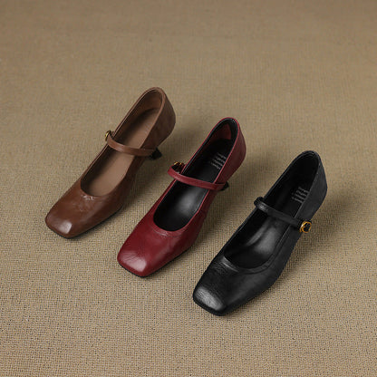 Lizel Genuine Leather Heels
