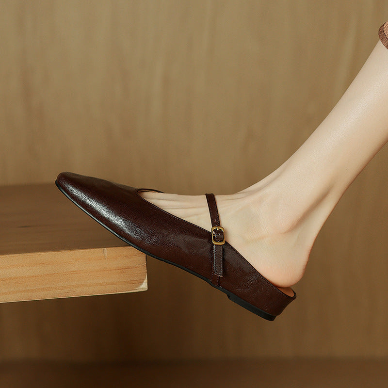 Elzor Genuine Leather Mules