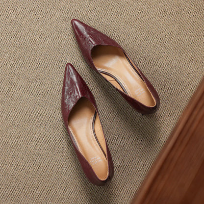 Aelya Genuine Leather Heels