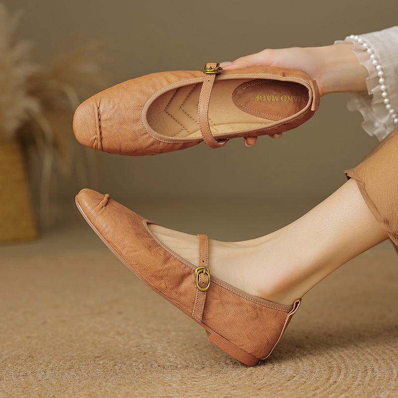 Wani Leather Flats