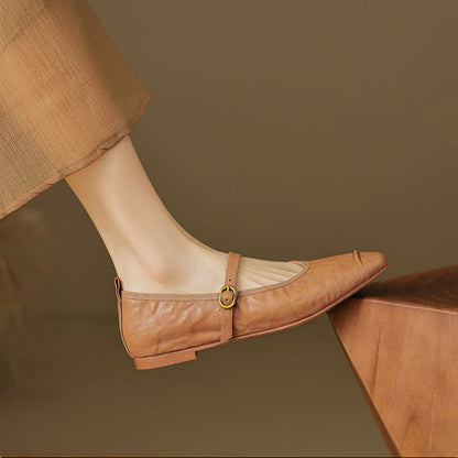 Wani Leather Flats