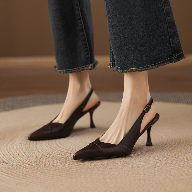 Myla Genuine Leather Heels