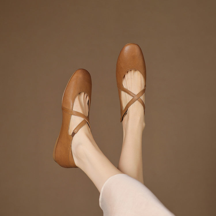 Zeor Genuine Leather Flats