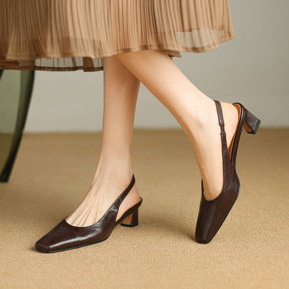 Ersa Genuine Leather Slingbacks
