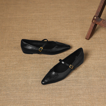 Syla Genuine Leather Flats