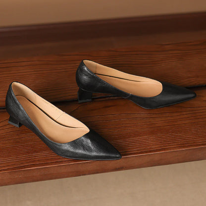 Aelya Genuine Leather Heels