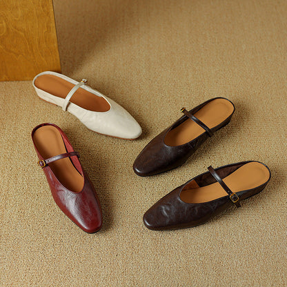 Elzor Genuine Leather Mules