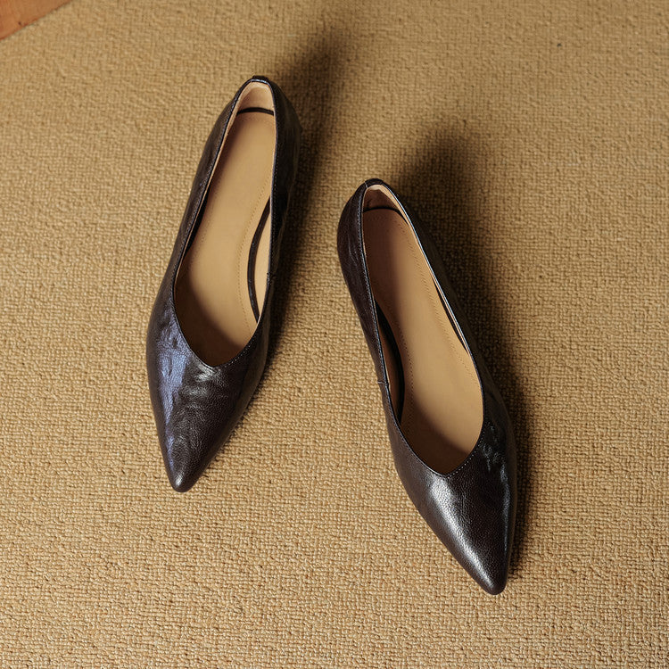 Fauna Genuine Leather Flats