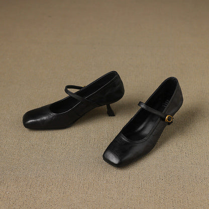 Lizel Genuine Leather Heels