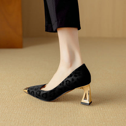 Alesia Genuine Leather Heels