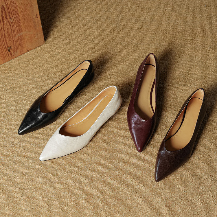 Fauna Genuine Leather Flats