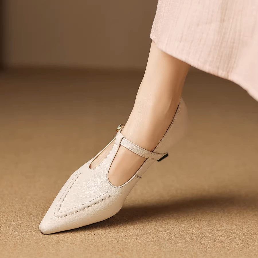 Tirea Genuine Leather Heels