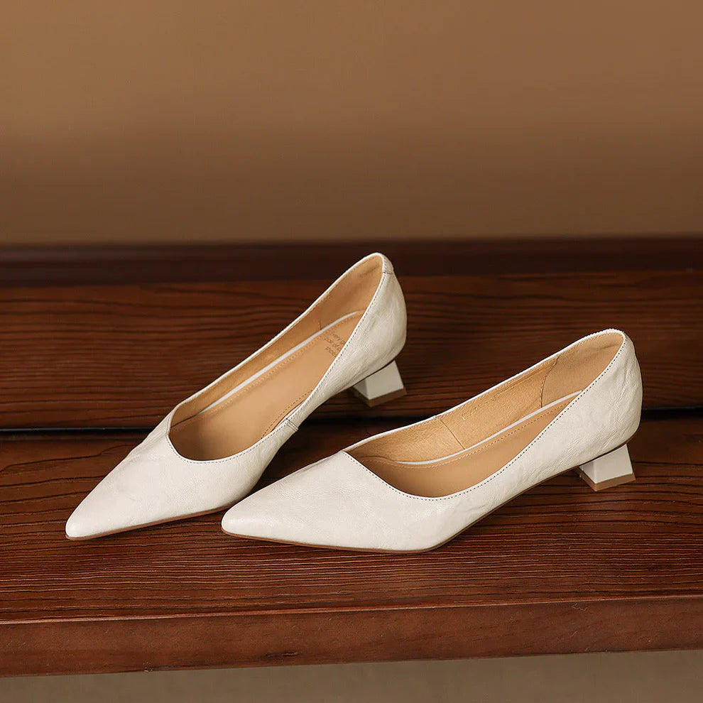 Aelya Genuine Leather Heels
