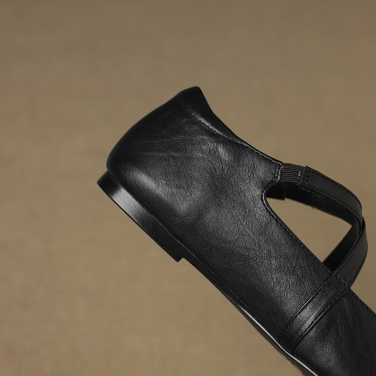 Zeor Genuine Leather Flats