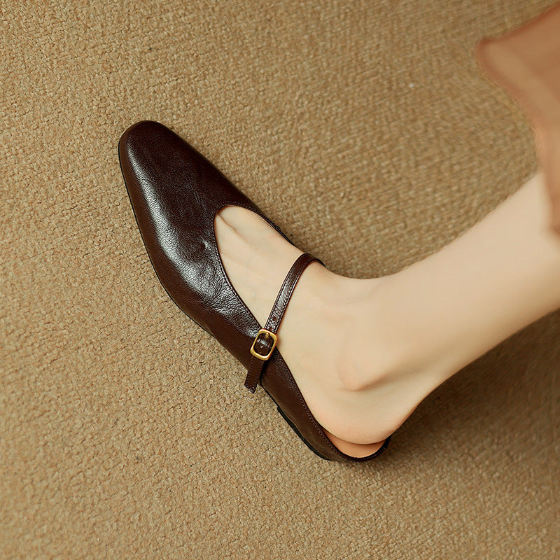 Elzor Genuine Leather Mules