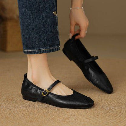 Wani Leather Flats