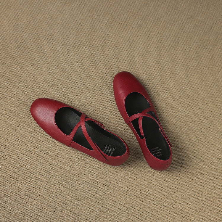 Zeor Genuine Leather Flats