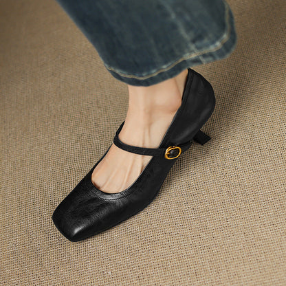 Lizel Genuine Leather Heels