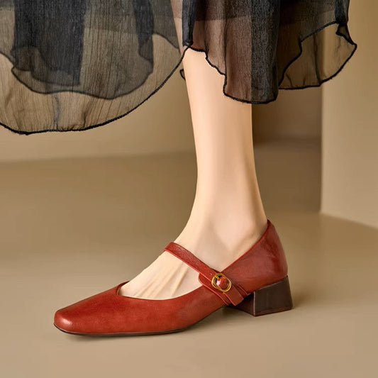 Felya Genuine Leather Heels