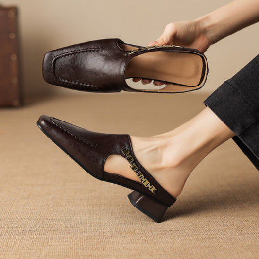 Vyla Genuine Leather Mules