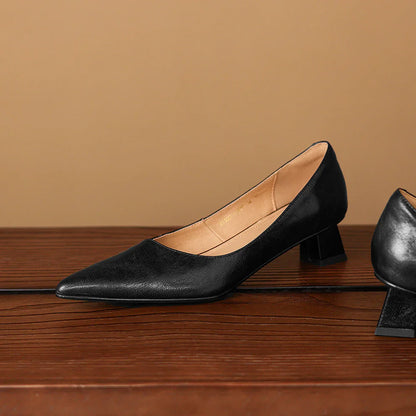 Aelya Genuine Leather Heels