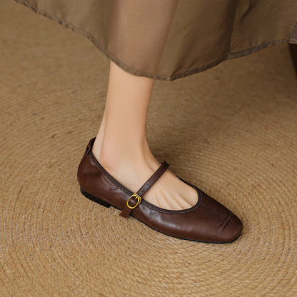Wani Leather Flats