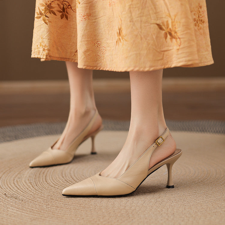 Myla Genuine Leather Heels