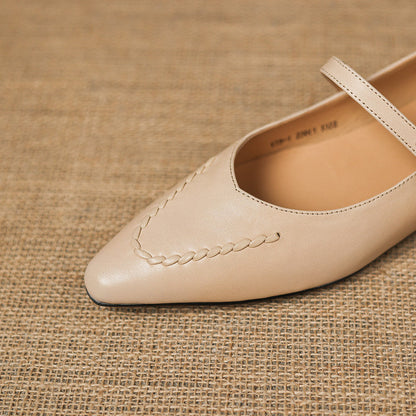 Syla Genuine Leather Flats