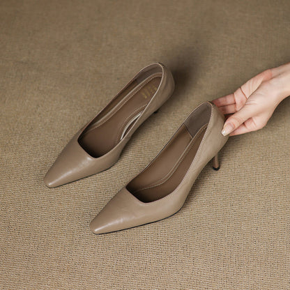 Zala Genuine Leather Heels