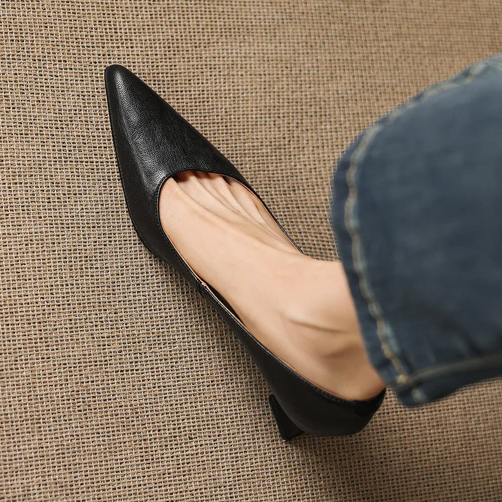 Aelya Genuine Leather Heels