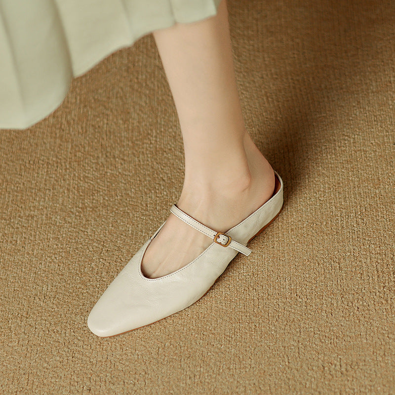 Elzor Genuine Leather Mules