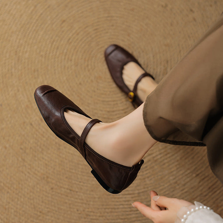 Wani Leather Flats