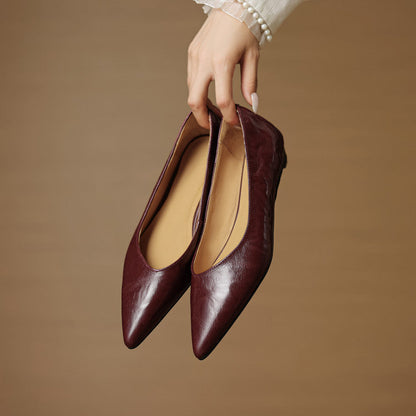 Fauna Genuine Leather Flats