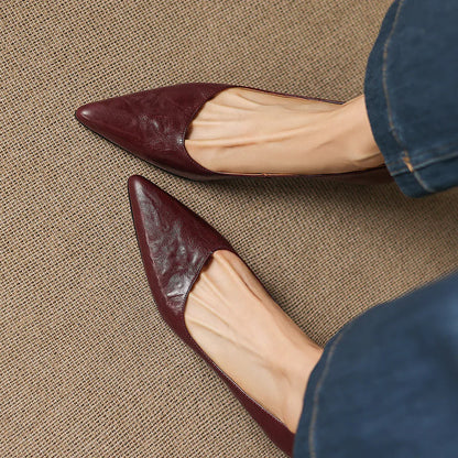 Aelya Genuine Leather Heels
