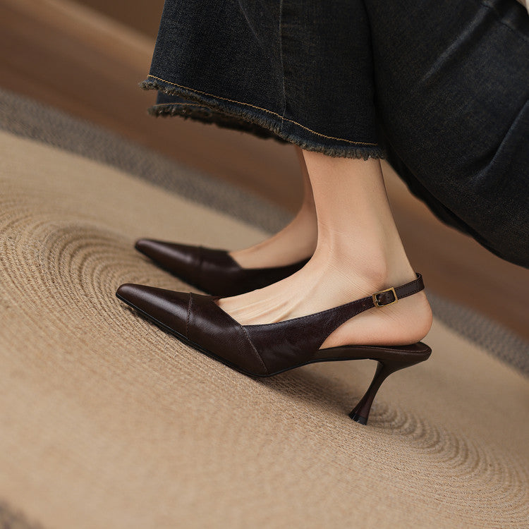 Myla Genuine Leather Heels