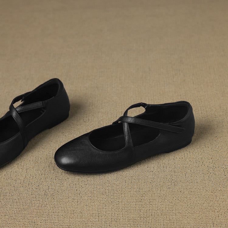 Zeor Genuine Leather Flats
