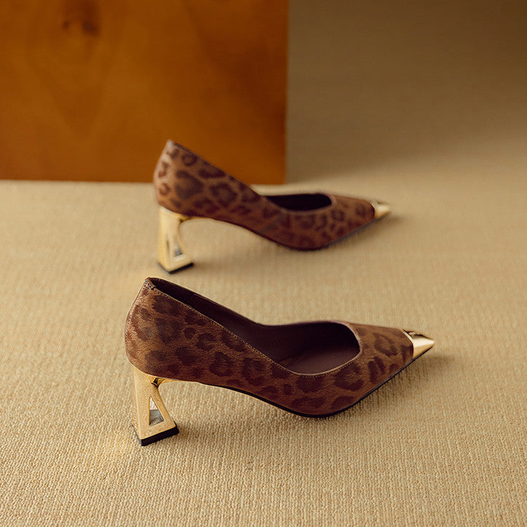 Alesia Genuine Leather Heels