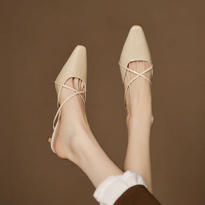 Gloria Genuine Leather Mules